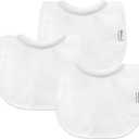 Green Sprouts Stay-dry Milk Catcher Bibs (3 Count (Pack of 1), White 