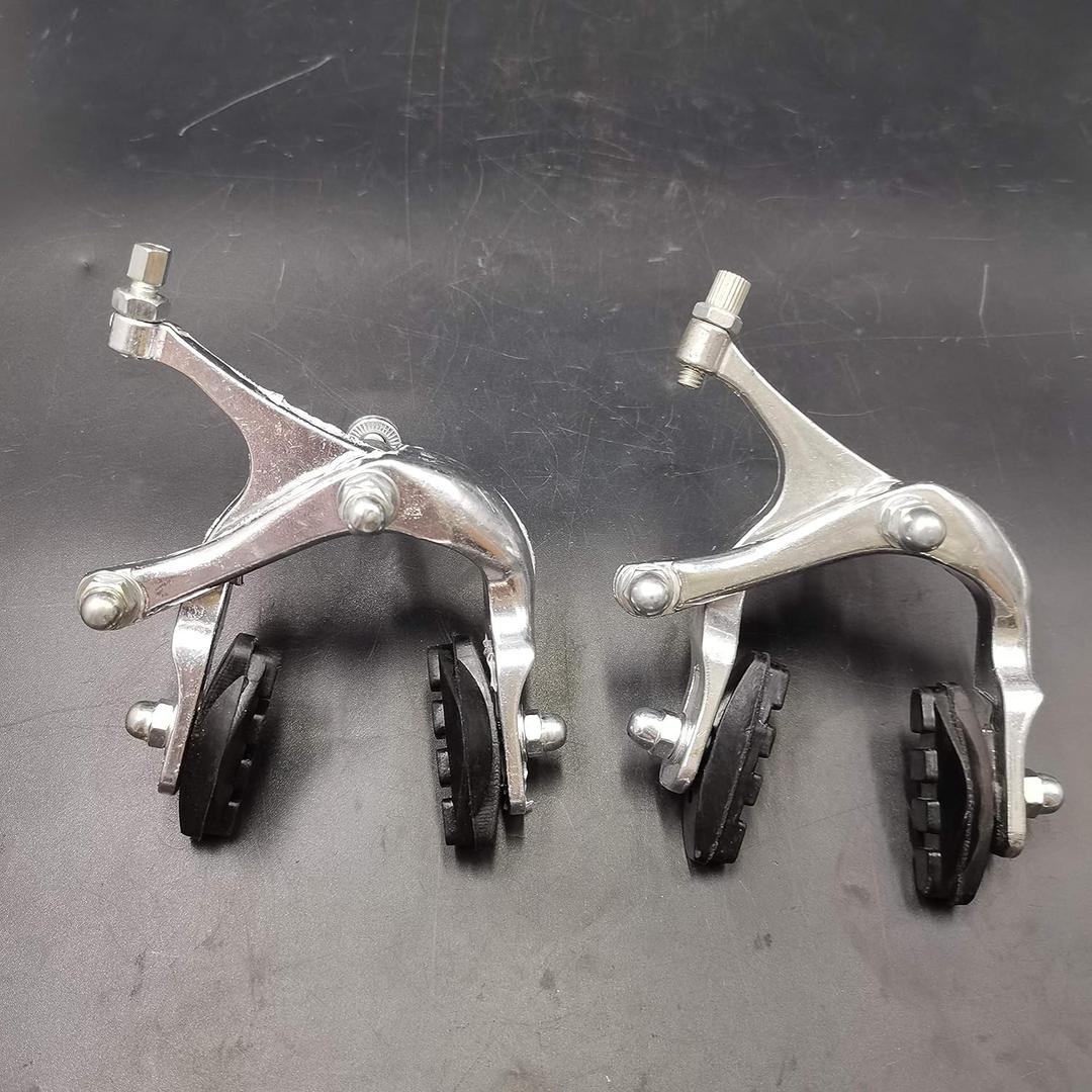 CDHPOWER Bike Brake, Bike Disc Brake, Bicycle C Brake Caliper, Aluminum Alloy Front & Rear Side Pull Brake Set Bike Accessory for Mountain Bike, Folding Bike, Road Bicycle (Silver)