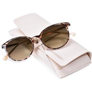 Reader Sunglasses for Women, TR90 Round Full Lens Outdoor Reading Sunglasses with Spring Hinge, UV400 Protection, +1.50 Tortoise