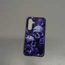 Dual Guard Case for Samsung Galaxy S25 5G, Heavy Duty Dual-Layer Shockproof Protective Phone Case,Purple Rose Skull