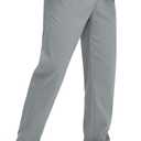 Comdecevis Men's Casual Elastic Waist Pants for Seniors with Magnet Button (Black, M)