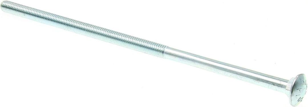 Prime-Line 9064141 Carriage Bolts, 3/8 In.-16 X 10 In., A307 Grade A Zinc Plated Steel (10 Pack)