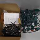 Christmas Pathway Lights Outdoor, 25.7 Feet C9 Lights with 20 Multicolor Bulbs and Stakes, Connectable Outdoor Christmas Decorations Outside Yard Walkway Sidewalk Holiday