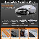 Car Cover Waterproof All-Weather,Heavy-Duty Outdoor Full Exterior Automobiles Sedan/Coupe (Length 186-193 inch) with Windshield Sun Shade Universal Fit Toyota Camry, Tesla Model 3, Accord etc
