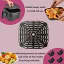 6QT Air Fryer Grill Plate for Bella Pro Series/Paris Hilton Air Fryers, Upgraded Grill Pan Crisper Plate Rack Tray Grate Grid Shelf for 6QT Paris Hilton Air Fryer, Dishwasher Safe, Nonstick