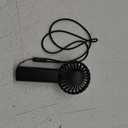 Portable Fan Powerful Handheld Fan for Travel Makeup Eyelash Fan for Stylish Kids Girls Women Cute Design , Black   