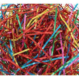 Metallic Shred Gift Basket Filler – Shiny Foil Paper Shred for Gift Bags Boxes Party Favors Crafts and Event Decorations