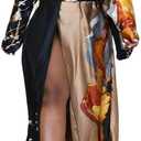 Cu4eve Summer Cardigan For Women Lightweight Satin Open Front Long Kimono Swimsuit Cover Ups Silk Robe, Plus Size