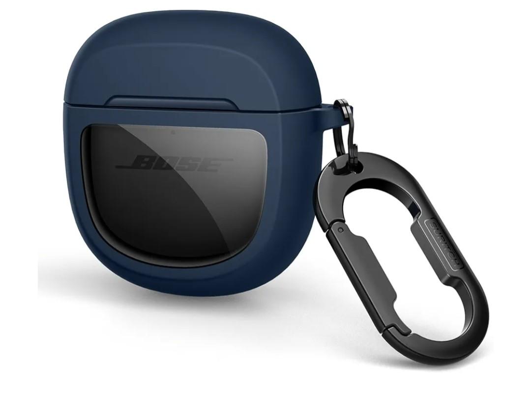 SURITCH Protective Cases for Bose QuietComfort Earbuds II 2022 / QuietComfort Ultra/Ultra Earbuds 2nd Gen, Shockproof Case Cover for Bose QC ii 2 & Ultra Case Accessories with Carabiner, Navy