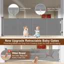 Miumoon 200 inch Reinforced Retractable Baby Gates 42 inch Tall