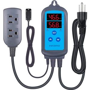 Inkbird Humidity Controller IHC200 Humidistat Mushroom Greenhouse Pre Wired Outlet Dual Stage Humidifier Dehumidifier.