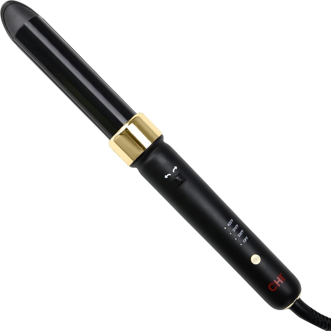 CHI Twist-N-Wave Automatic 1 Ceramic Rotating Curler, for Shiny, Frizz-Free & Healthy Hair, Auto-Shut Off, Dual Voltage, 6.5 Foot Swivel Cord