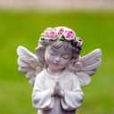 Pohabery Angel Garden Decor Statue Solar Angel Decorations for Yard Outdoor Decorations for Patio Gift for Mom
