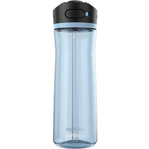 Contigo Ashland 2.0 Leak-Proof Water Bottle with Lid Lock and Angled Straw, Dishwasher Safe, Interchangeable Lid, 24oz, Glacier (24oz (Pack of 1))
