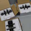 Matte Black Door Knobs Interior Passage, Zinc-Alloy Interior Door Knobs, Heavy Duty Black Door Knob for Closet,Hallway, 3 Pack