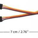 5 x 6 Pcs 7cm JR/Futaba Style Servo Extension Cable 1 to 2 Y Harness Leads Splitter Cable Male to Female Extension Lead Wire for RC Models Drone Car