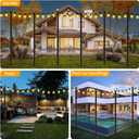 AHRLHR 6 Pack String Light Poles, Outdoor String Light Pole 10 ft Forked Metal Light Pole with Adjustable Outdoor Light Stand, Deck, Backyard, Garden, Wedding, Rustproof and Sturdy with Hooks.