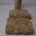 Muddy Mat® 3-Piece Beige Medium 30"X19" AS-SEEN-ON-TV Highly Absorbent Microfiber Door Mat, Bath Mat and Pet Rug, Non slip Thick Washable, Soft Chenille for Kitchen Bathroom Bedroom Indoor and Outdoor