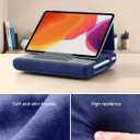 JSAUX Tablet Pillow Stand, Tablet Stand Holder Dock for Lap, Bed and Desk Compatible with iPad Pro 11 10.5 9.7 10.2 Air Mini, Kindle, Tablets, Phones, E-Reader, Books and More 4-11'' devices Navy Blue