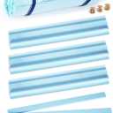 FUYIHGL Wooden Mahjong Racks and Pushers Set of 4 - Mah Jong  Rack with Pushers Storage Kit with Carrying Bag - Mah Jong Accessories and Gifts for Game Night Party Club Travel