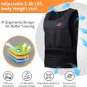 Wolliwa Adjustable Weighted Vest for Men Women,2-30 Lbs Adjustable Weighted Vest with Straps Womens Running Weight Vest for Walking Strength Training Fitness