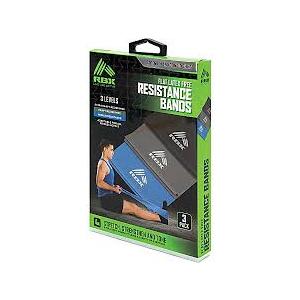 RBX Flat Latex Free Resistance Bands 3 Levels 3 Pack