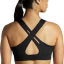 Brooks Women's Crossback 2.0 Sports Bra for Running, Workouts & Sports ((34) C/D, Black)