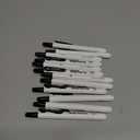 WRITECH Retractable Dry Erase Markers: Fine Point Clickable Black Colored Ink Marker Low Odor Erasable Thin Tip Refillable Whiteboard Marker Pen Set 12ct No Bleed Smear