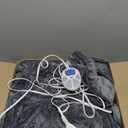 Serta Luxuriously Soft Plush Electric Blanket Fast Heating Cozy Cover, Safety Auto Shut Off Timer, Low EMF, Multi Heat Setting, ETL Certified, Machine Washable, Grey King (92 in x 100 in)