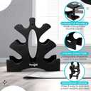 Yes4All Neoprene Coated Dumbbell Hand Weight Sets of 2 - Multiple Weight Options with 15 Colors, Anti-roll, Anti-Slip, Hexagon Shape (Rack Only, Q. Black)