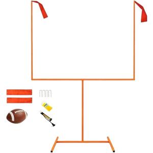 Adjustable Football Field Goal Post - 8' x 6' Steel Frame, Stable Tube Frame Construction, Height Adjustable for Backyard Football Training, for Youth & Adult Players