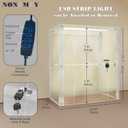 NONEMEY Acrylic Display case with Lock,2 Tier Lockable Security Display Case, Dustproof Protection Countertop Organizer Box for Collectibles (2Tier 14816inch352041cm)
