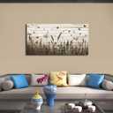 Wildflower Wall Art Autumn Canvas Picture Butterfly Grass Dandelion Artwork Vintage Wooden Board Painting Prints for Bedroom Living Room Office Home Kitchen Wall Decor Framed Ready to Hang 24" x 48"
