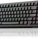 LEOBOG A80 RT Hall Effect Gaming Keyboard Wired, Rapid Trigger Magnetic Switch Keyboard with 0.01mm RT Adjustable Actuation, 8000Hz Polling Rate, RGB Backlit Mechanical Keyboard 75% for PC Gamer (Side Printed Black)