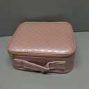 Makeup Bag with LED Lighted Mirror| Portable Makeup Organizer Train Case with 2X/3X Magnification & 3 Color Lights for Precision, Adjustable Brightness| Elegant Gift Packaging, Gift for Women, Pink (Large)