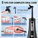 Water Dental Flosser Pick for Teeth,Cordless Rechargeable Portable Flosser