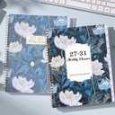 2027-2031 Monthly Planner - 5 Year Planner/Calendar from JAN. 2027 - DEC. 2031, 9" x 11", Monthly Tabs, Back Pocket, Twin-Wire Binding, Transparent Waterproof PP Cover