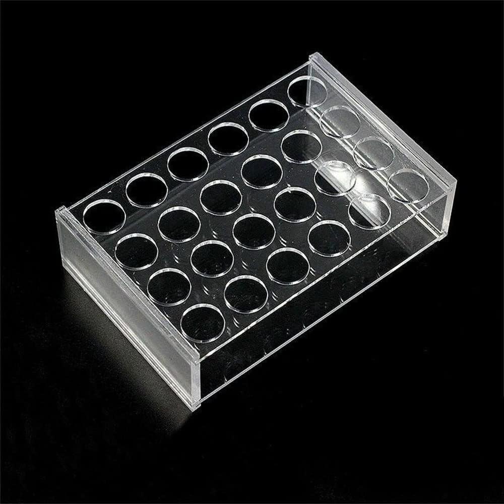 1 Pack 5ml Lab Plastic Test Tube Rack for 5ml 10 ml Tubes, Holds 24