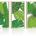 IARTTOP Large Green Tropical Palm Leaf Wood Wall Decor