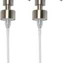 Kapitan Soap Dispenser Pump Head Replacement Spare for Standard 28/400 (26 mm - 28mm / 1.02 in-1.10 in) Neck Size, Stainless Steel Brushed Finish (2 Pieces)