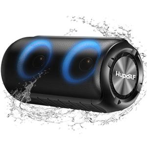 Bluetooth Speaker, 2025 New Stocking Stuffers Portable Wireless Speaker with 6D Loud Sound, IPX7 Waterproof, HD Call, RGB Lights, 12H Playtime for Home/Party/Outdoor/Beach, White Elephant Gift