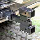 Heavy Dual Hitch Extension,2" Receiver, 2-inch Solid Shank,2-inch & 6-inch Riser/Drop,10000lbs Capacity (2" and 4" Drop-Solid Shank)