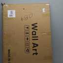 Framed Landscape Wall Art for Living Room, Vintage Farmhouse Countryside Artwork for Walls, Large Retro Rustic Nature Canvas Paintings Prints for Bedroom Kitchen Office Fireplace Wall Decor, 24x36 In (Grassland)