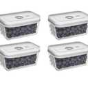 ZWILLING Fresh & Save 4-pc Small Glass Vacuum Sealer Food Storage Containers with Airtight Lids