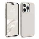 AOTESIER Shockproof for iPhone 15 Pro Case, [Food Grade Silicone] Phone Case [Military Drop Protection] with Soft Anti-Scratch Microfiber Lining, 6.1 inch, Stone