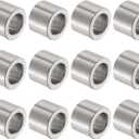 uxcell 12pcs Stainless Steel Spacer 10.2mm Bore x 16mm OD x 12mm Length Screw Bushing Plain Finish Round Metal Spacer for M10 Screws Bolts and Rods