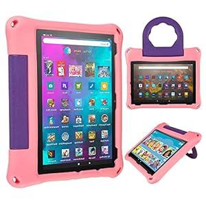 2023 New 10in Tablet Case for Kids(2021/ 2023 Release 11/ 13th Generation), OQDDQO Light Weight Anti Slip Shockproof Kids Friendly Case for 10 inch Table Not Compatible ipad Tablet(Pink)