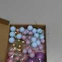 ASTARON 50 Pcs Ball Cake Topper Sticks Mini Balloons for Cake Decorating Supplies Foam Balls Cake decorations for Party Cake Birthday Cake Toppers Decorations (PinkPurpleBlue)