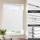 LazBlinds TDBU Cellular Shades, Blackout-White, 30.5" W x 64" H