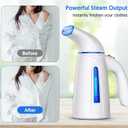 OGHom Steamer for Clothes, Handheld Clothing Steamer for Garment, 240ml Big Capacity 700W Portable Travel Steam Iron (Blue)